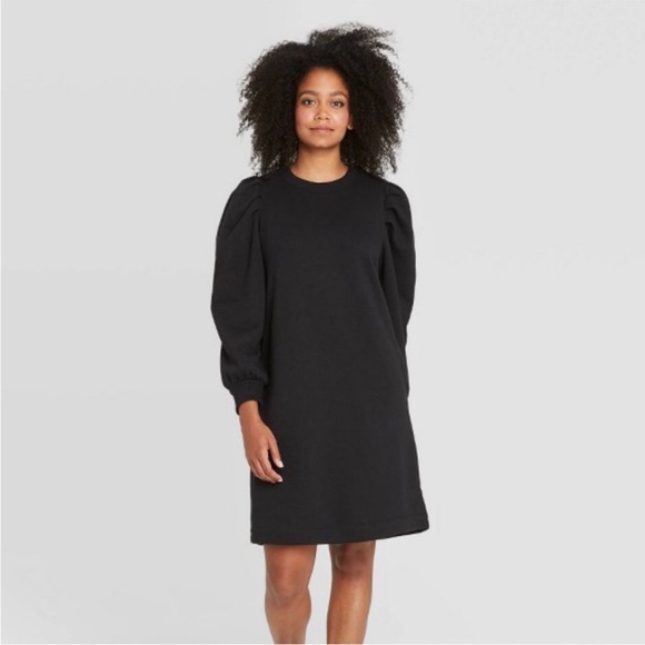 Prologue Dresses & Skirts - Prologue Black Long Puff Sleeve Dress Size XXL